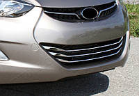 Накладка на решетку радиатора Hyundai Elantra 2011- 3шт 2