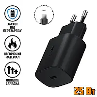 Сетевое зарядное устройство USAMS Travel Adapter-25W USB-C адаптер для быстрой зарядки PD Type-C Black ICN