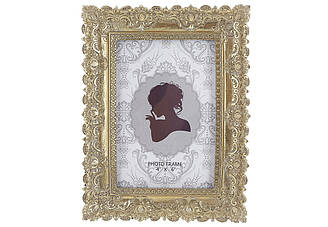 Рамка для фото прямокутна 16х21см, для фото 10х15см, колір - золото