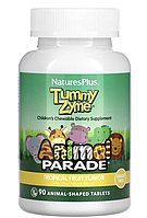 Nature's Plus, Source of Life, Animal Parade, детские жевательные конфеты Tummy Zyme с активными ферментами, н