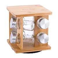 Набір ємностей для спецій на квадратній підставці 8шт. Kamille