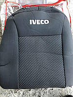 Автомобильные чехлы авточехлы салона на сиденья VIP Iveco Daily 2+1 черные 99-06 Ивеко Дейли 2