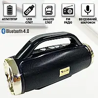 Портативная Bluetooth Колонка GOLON X-BASS, FM радио, USB, microSD Черная ICN
