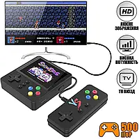 Портативная игровая приставка NES Game Plus 500 встроенных игр, ретро консоль с джойстиком Черная ICN