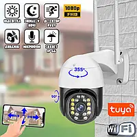 Уличная камера видеонаблюдения WIFI Smart PTZ-C18 APP-TUYA 360/90 3Мп, microSD, удалённый просмотр ICN