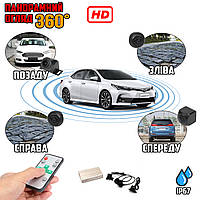 Система кругового обзора Car Cam VS-3 360° Парктроник с LED дисплеем и 4камерами Pro HD ICN