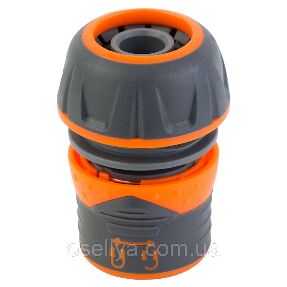 Конектор 1⁄2" швидкознімний для шланга 3⁄4" із замком (ABS+TPR) FLORA (5015484)