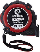 Рулетка Intertool - 5 м x 25 мм Storm магнтит автостоп