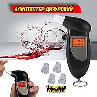 Алкотестер Digital AlcoStop D46 карманный, цифровой с LCD подсветкой 4 мундштука, точность - 0.01% ICN