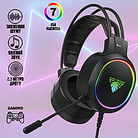 Игровые наушники проводные Jedel 234GH звук 7.1, RGB подсветка 7 цветов, микрофон, шумоподавление ICN