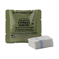Бинт гемостатичний Combat Gauze Z-Folded, QuikClot, White, 7.5 х 3.7 см