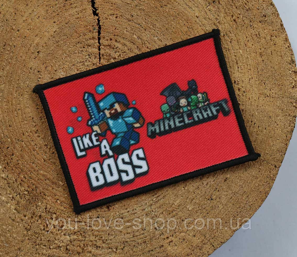 Нашивка Майнкрафт "Like a Boss" / Minecraft