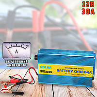 Зарядное устройство для аккумуляторов 12V Battery Charger MA30A с регулировкой тока заряда и амперметром ICN