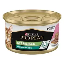 Purina Pro Plan Sterilised Шматочки в паштеті з тунцем та лососем для стерилізованих котів