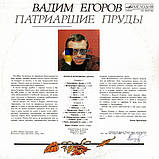 Вінілова платівка ВАДИМ ЕГОРОВ Патриаршие пруды (1990) Vinyl (LP Record), фото 3