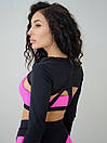 Рашгард жіночий спортивний - чорний, фото 4