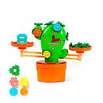 Математична інтерактивна гра Балансир Кактус, Fun game, цифри, квіточки, ваги, годинник, кор 27*16*17см (60829), фото 2