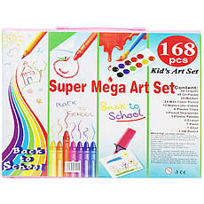 Художній набір для малювання та творчості "Super Mega Art Set" C49388 у валізці, 168 деталей рожевий, фото 5