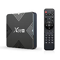 Смарт приставка X98H 4/32 H618, Android 12, wifi6 TV BOX 4K (с настройкой)