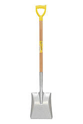 Лопата совкова MASTERTOOL з держаком і ручкою 225х275х490 мм 1200 мм молоткове фарбування 14-6269