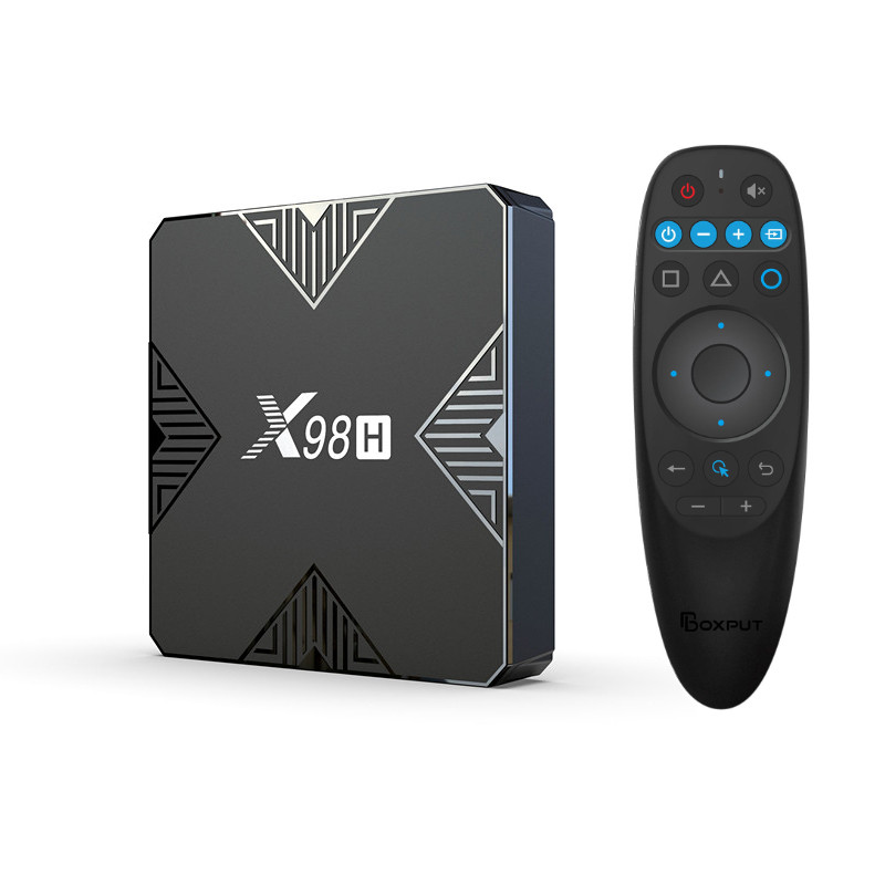 Смарт приставка X98H 4/32 + пульт з мікрофоном і гіроскопом і 4 навчаючими кнопками, фото 1
