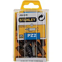 Бита STANLEY с шестигранным хвостовиком 1/4", Pz2 L=25 мм, 25 шт., 1-68-949