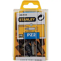 Біта STANLEY із шестигранним хвостовиком 1/4", Pz2 L=25 мм, 25 шт., 1-68-949