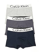 Комплекти чоловічої білизни 3шт Calvin Klein. Чоловічі труси-боксери Кельвін Кляйн. Набір нижньої білизни в коробці, фото 3