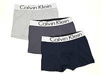 Комплекти чоловічої білизни 3шт Calvin Klein. Чоловічі труси-боксери Кельвін Кляйн. Набір нижньої білизни в коробці, фото 2