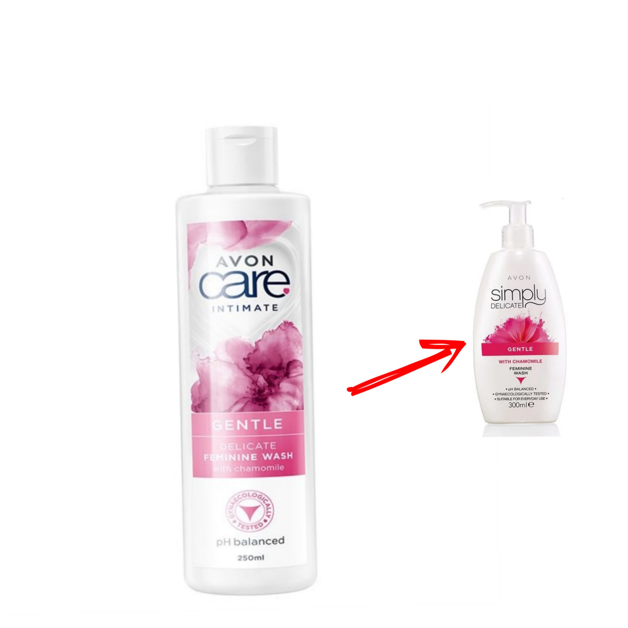 Очищувальний засіб для жіночої інтимної гігієни Avon Care Intimate  з екстрактом ромашки 250 мл, фото 1