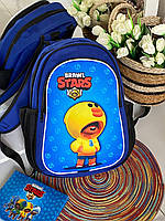 Рюкзак для мальчика молодежный городской повседневный школьный ранец голубой с логотипом героев