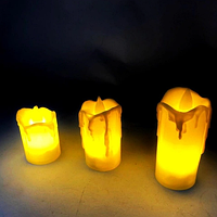 Набор светодиодных LED свечей на батарейках Decorative Led Mum Seti 3 шт в комплекте.
