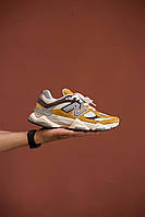 Мужские кроссовки New Balance 9060 Workwear (белые с жёлтым) спортивные демисезонные кроссы 0810 тренд