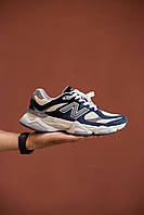 Мужские кроссовки New Balance 9060 'Natural Indigo' (белые с синим) качественные спортивные деми кроссы 0809