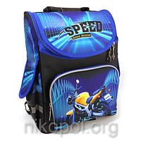 Рюкзак шкільний "SPACE - Жовтий мотоцикл", ортопедичний, коробка 34х26х15 см