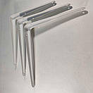 Консоль  металева  посилений Кутик монтажний білий 150 х 200 мм для кріплення поличок, фото 2