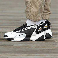 Мужские кроссовки Nike Zoom 2K black white (чёрные с белым) демисезонные кроссы для спорта I1345 тренд