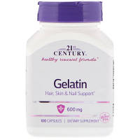 Витаминно-минеральный комплекс 21st Century Желатин, Gelatin, 600 мг, 100 капсул (CEN-22663) - Топ Продаж!