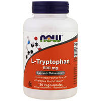 Аминокислота Now Foods L-триптофан, 500 мг, 120 растительных капсул (NOW-00167) - Топ Продаж!