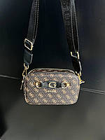 Женская подарочна сумка клатч Guess Izzy Crossbody Brown (коричневая) G016 модная для стильной девушки тренд