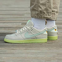 Женские кроссовки Nike SB Dunk Low Mummy (серые с салатовым) лёгкие повседневные мягкие кеды I1308 38 тренд