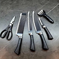 Набор ножей из нержавеющей стали+Овощечистка. Набор ножей Zepline ZP-035 6 в 1.