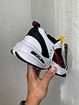 Чоловічі кросівки Nike Air Monarch IV (білі з чорним і червоним) якісні спортивні кроси М0818 top, фото 4