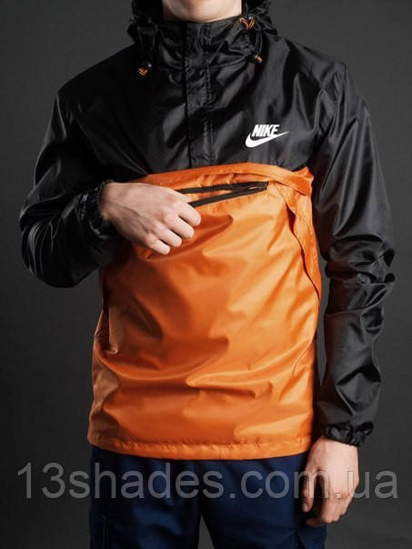 Анорак вітровка Nike чоловічий (оранж)