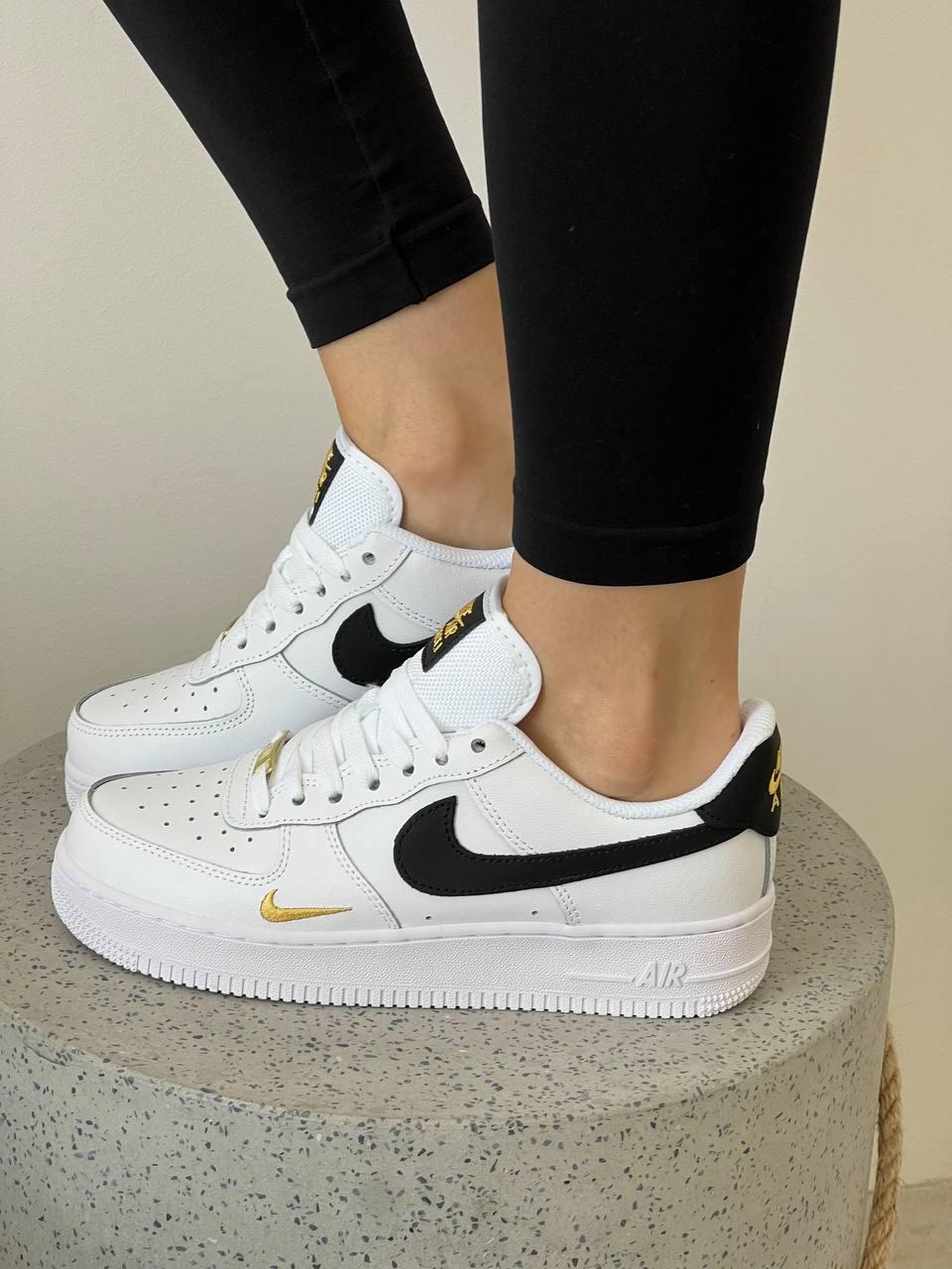 Nike Air Force Gold Swoosh