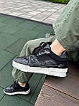 Жіночі кросівки Louis Vuitton Trainer Black/White (чорні з білим) демісезонні повсякденні кеди LV001 top, фото 3