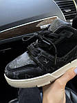 Жіночі кросівки Louis Vuitton Trainer Black/White (чорні з білим) демісезонні повсякденні кеди LV001 top, фото 8