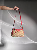 Женская сумка Gucci Aphrodite Shoulder Bag Red Textile (бежевая) KIS13049 подарочная очень красивая стильная