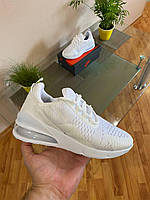 Женские летние кроссовки Nike Air Max 270 (белые) светлые стильные спортивные мягкие кроссы D401 тренд