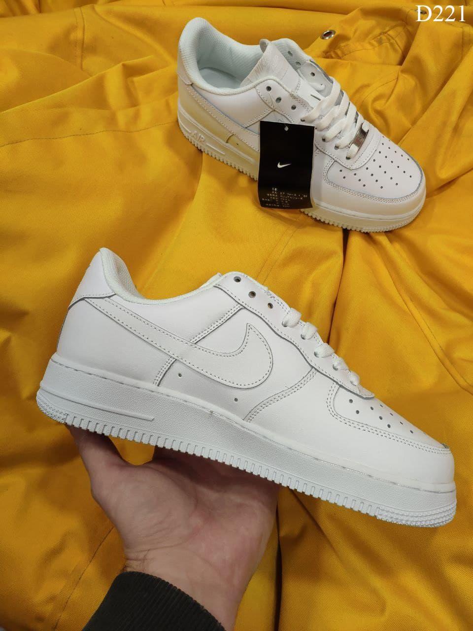 Жіночі кросівки Nike Air Force Low White (білі) низькі стильні кросівки D221 Найк vkross